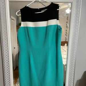black and blue dress